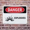 Signmission Explosives Danger Sign, Plastic, 24in W x 18in L, 2PK OS-2PACK-DS-P-1824-L-1212 - alternate 4